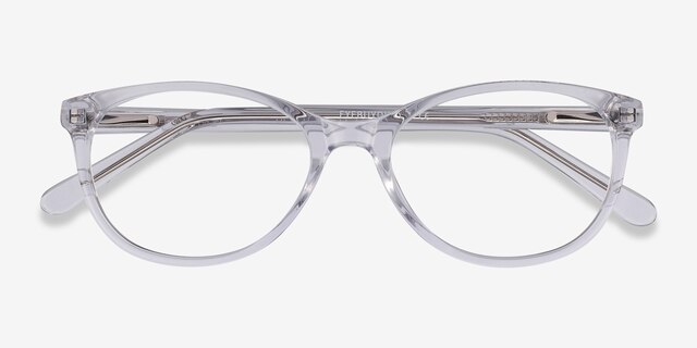 Depth Transparent AcétateMontures de lunettes de vue d'EyeBuyDirect, Vue Rapprochée
