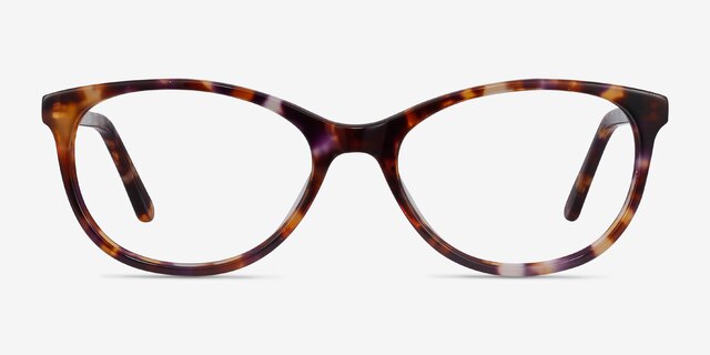 Depth Brown Floral AcetateEyeglass Frames from EyeBuyDirect, Front View