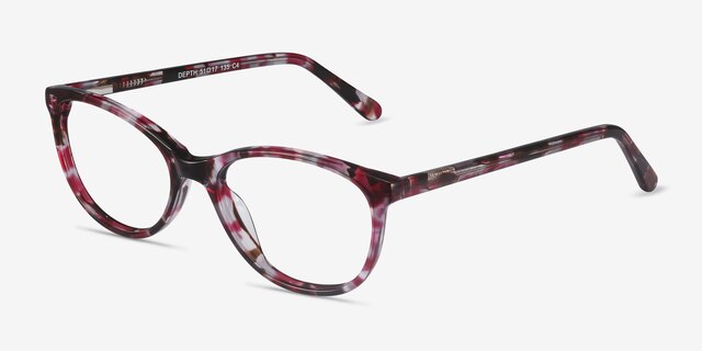 Depth Fleuries AcétateMontures de lunettes de vue d'EyeBuyDirect, Vue d'Angle
