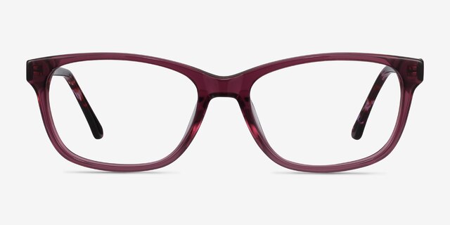 Ayla Violet AcétateMontures de lunettes de vue d'EyeBuyDirect, Vue de Face