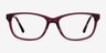 Ayla Violet AcétateMontures de lunettes de vue d'EyeBuyDirect, Vue de Face