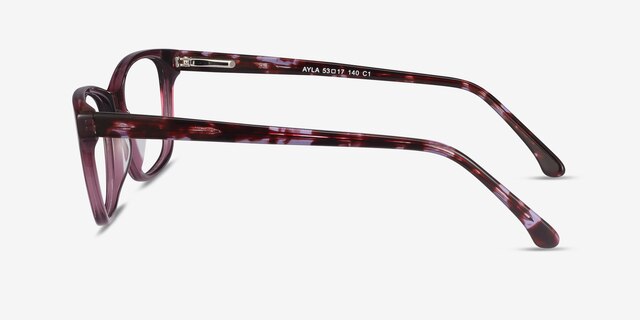Ayla Violet AcétateMontures de lunettes de vue d'EyeBuyDirect, Vue de Côté