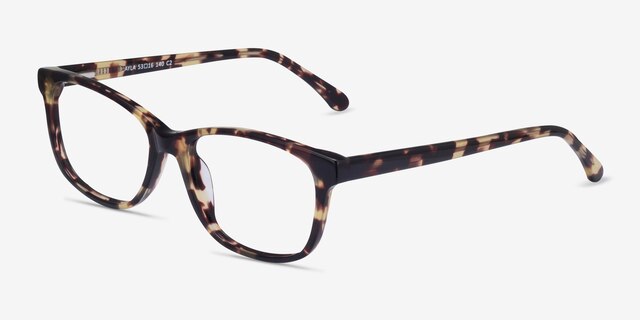 Ayla Écailles AcétateMontures de lunettes de vue d'EyeBuyDirect, Vue d'Angle