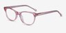 Thinker Clear Pink AcetateEyeglass Frames from EyeBuyDirect, Angle View