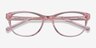 Thinker Clear Pink AcetateEyeglass Frames from EyeBuyDirect, Closed View