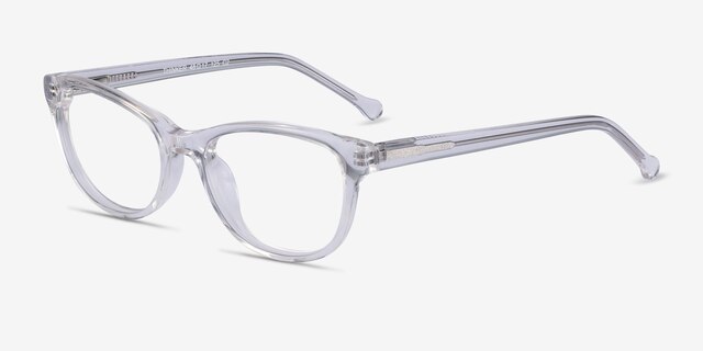 Thinker Clear AcetateEyeglass Frames from EyeBuyDirect, Angle View