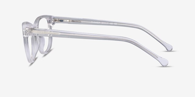 Thinker Clear AcetateEyeglass Frames from EyeBuyDirect, Side View