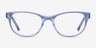 Thinker Clear Blue AcetateEyeglass Frames from EyeBuyDirect, Front View