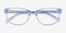 Thinker Clear Blue AcetateEyeglass Frames from EyeBuyDirect, Closed View