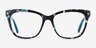Petal Blue Floral AcetateEyeglass Frames from EyeBuyDirect, Front View