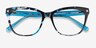 Petal Blue Floral AcetateEyeglass Frames from EyeBuyDirect, Closed View