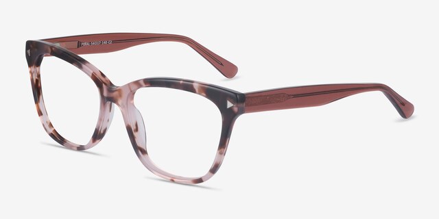 Petal Pink Tortoise AcetateEyeglass Frames from EyeBuyDirect, Angle View