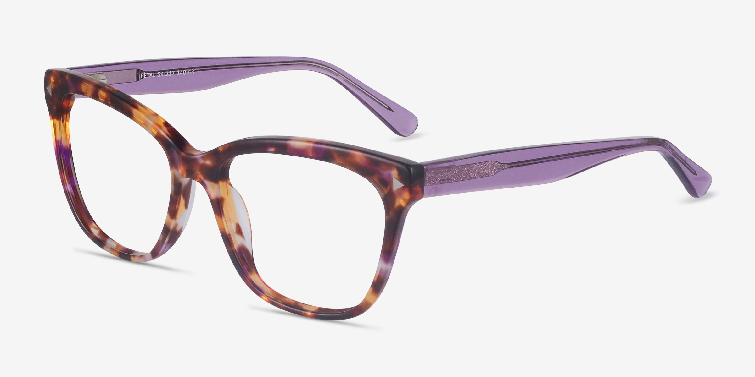 Petal Cat Eye Purple Tortoise Glasses for Women | Eyebuydirect display picture 2