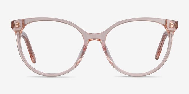 Nala Clear Pink AcetateEyeglass Frames from EyeBuyDirect, Front View
