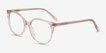 Nala Clear Pink AcetateEyeglass Frames from EyeBuyDirect, Angle View