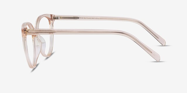 Nala Clear Pink AcetateEyeglass Frames from EyeBuyDirect, Side View