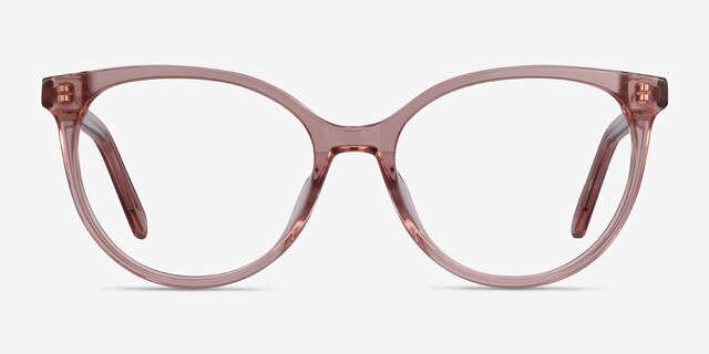 Nala Clear Purple AcétateMontures de lunettes de vue d'EyeBuyDirect, Vue de Face