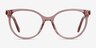 Nala Clear Purple AcétateMontures de lunettes de vue d'EyeBuyDirect, Vue de Face