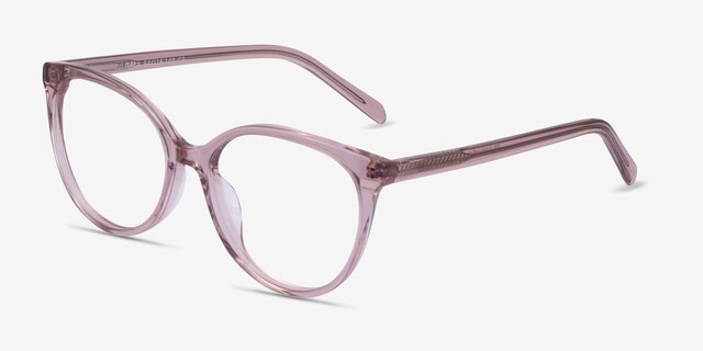 Nala Clear Purple AcétateMontures de lunettes de vue d'EyeBuyDirect, Vue d'Angle