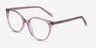 Nala Clear Purple AcétateMontures de lunettes de vue d'EyeBuyDirect, Vue d'Angle