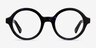 Groove Bleu AcétateMontures de lunettes de vue d'EyeBuyDirect, Vue de Face
