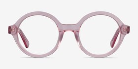 Groove Rose Acétate Montures de lunettes de vue d'EyeBuyDirect, Vue de Face
