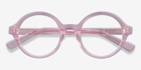 Groove Rose Acétate Montures de lunettes de vue d'EyeBuyDirect, Vue Rapprochée