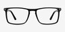 Arise Black AcetateEyeglass Frames from EyeBuyDirect, Front View