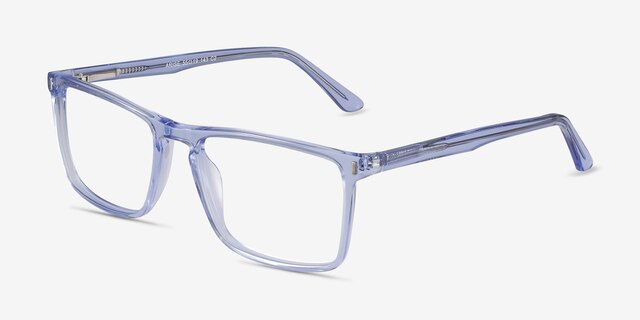 Arise Blue AcetateEyeglass Frames from EyeBuyDirect, Angle View