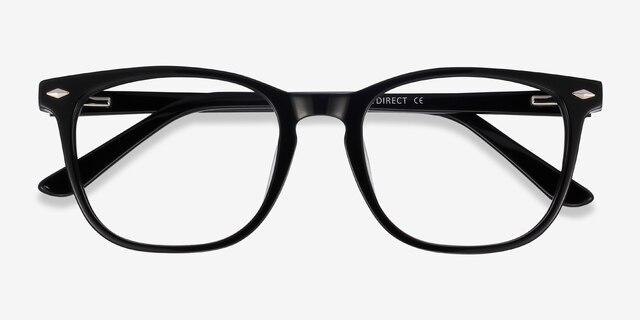 Honor Black AcetateEyeglass Frames from EyeBuyDirect, Closed View