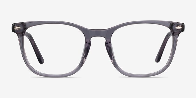 Honor Clear Gray AcetateEyeglass Frames from EyeBuyDirect, Front View
