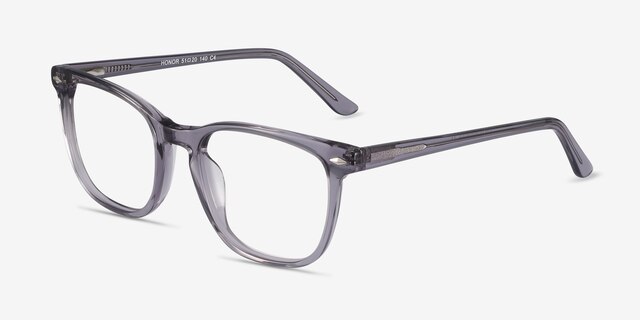 Honor Clear Gray AcetateEyeglass Frames from EyeBuyDirect, Angle View