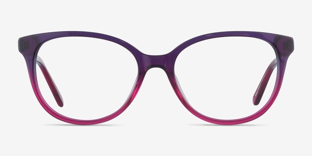Pursuit Violet AcétateMontures de lunettes de vue d'EyeBuyDirect, Vue de Face