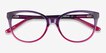 Pursuit Purple AcetateEyeglass Frames from EyeBuyDirect, Closed View