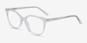 Pursuit Transparent Acétate Montures de lunettes de vue d'EyeBuyDirect, Vue d'Angle