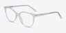 Pursuit Clear AcetateEyeglass Frames from EyeBuyDirect, Angle View