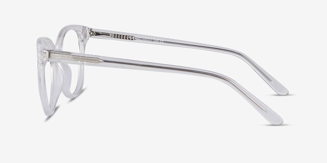 Pursuit Clear AcetateEyeglass Frames from EyeBuyDirect, Side View
