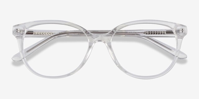 Pursuit Clear AcetateEyeglass Frames from EyeBuyDirect, Closed View