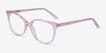 Pursuit Pink AcetateEyeglass Frames from EyeBuyDirect, Angle View