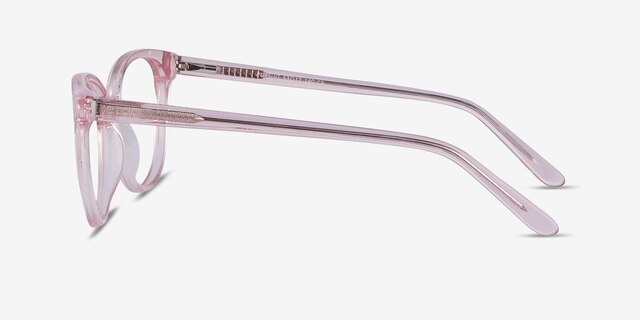 Pursuit Pink AcetateEyeglass Frames from EyeBuyDirect, Side View