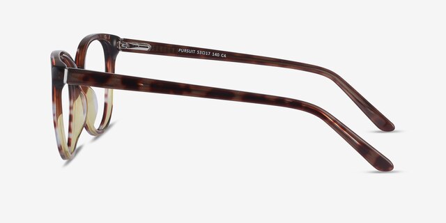 Pursuit Tortoise AcetateEyeglass Frames from EyeBuyDirect, Side View