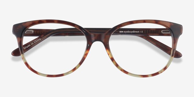 Pursuit Tortoise AcetateEyeglass Frames from EyeBuyDirect, Closed View