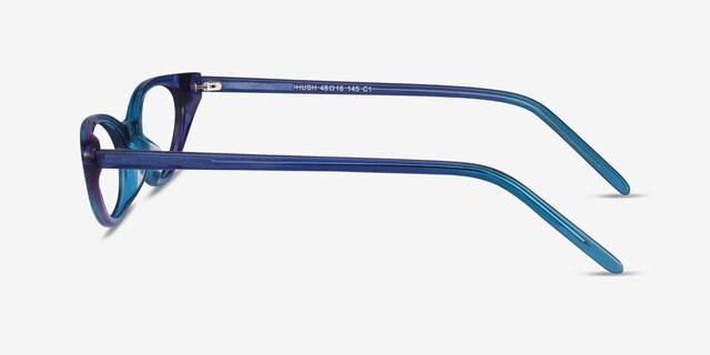 Hush Blue AcetateEyeglass Frames from EyeBuyDirect, Side View
