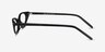 Hush Black AcetateEyeglass Frames from EyeBuyDirect, Side View