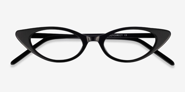 Hush Black AcetateEyeglass Frames from EyeBuyDirect, Closed View