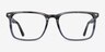 Tactician Gray Striped AcetateEyeglass Frames from EyeBuyDirect, Front View