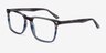 Tactician Gray Striped AcetateEyeglass Frames from EyeBuyDirect, Angle View
