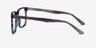 Tactician Gray Striped AcetateEyeglass Frames from EyeBuyDirect, Side View