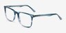 Tactician Blue Striped AcétateMontures de lunettes de vue d'EyeBuyDirect, Vue d'Angle