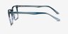 Tactician Blue Striped AcétateMontures de lunettes de vue d'EyeBuyDirect, Vue de Côté